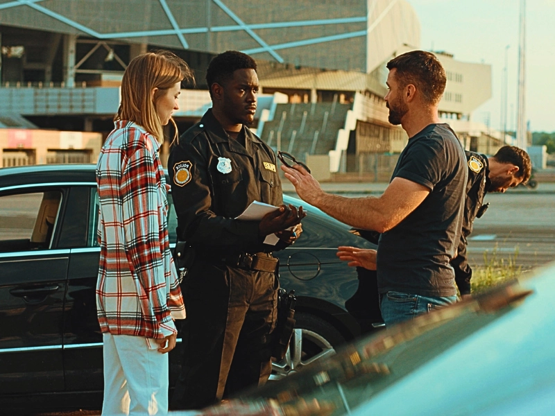 How Insurance Companies Use Recorded Statements After Texas Car Accidents 1 Police officer speaking with people at an accident. How insurance companies use recorded statements